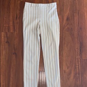 Tan and white striped pants